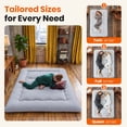 thumbnail image 4 of Sweetcrispy Queen Japanese Floor Mattress with Washable Cover, Folding Memory Foam Sleeping Mat for Dorm, Camping & Guest Room, Gray, 4 of 9