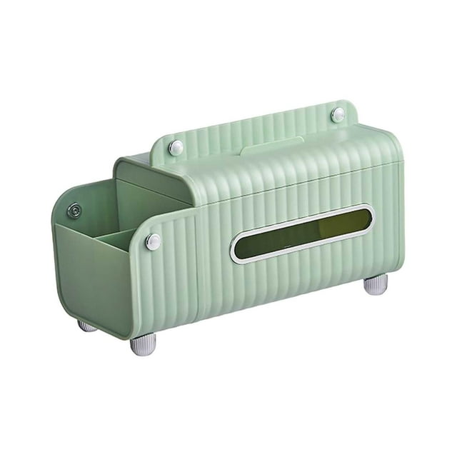 Dispensador de pañuelos, soporte para pañuelos y control remoto, funda para pañuelos para sala de estar Verde