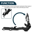 thumbnail image 4 of Unique Bargains Hood Hinges for Toyota Camry 2007-2011 Front Bonnet Bracket No.5341006090/5342006060 1pair, 4 of 7