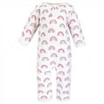 thumbnail image 3 of Hudson Baby Infant Girl Premium Quilted Coveralls, Modern Rainbow, 9-12 Months, 3 of 4