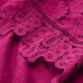 thumbnail image 3 of DOSUKRAI Cotton Blouses for Women,Plus Size Vintage Lace Peasant Embroidered Tops Patchwork Bow Shirts 3/4 Sleeve Summer Boho Cute Tunic 2024 Sales Today ClearanceHot Pink,M, 3 of 5