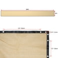 thumbnail image 3 of TKOOFN 5' x 50' Beige Privacy Fence Screen with Mesh Fabric Windscreen Shade Cover Garden Net, 3 of 10