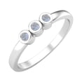 thumbnail image 2 of Tiny Round Shape Rainbow Stackable Women Valentines Day Gifts Ring 925 Silver Delicate Jewelry, 2 of 3