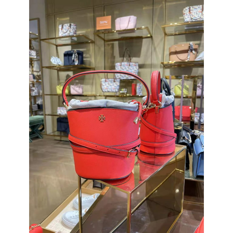 Tory Burch Bags | Tory Burch Emerson Mini Bucket Bag Nwt | Color: Red | Size: Os | Aprilkennedy57's Closet