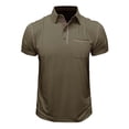 thumbnail image 1 of Summer European And American Men's Short Sleeved Men's Lapel T-shirt Color Blocking Top 2XL, 1 of 5