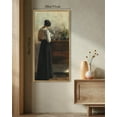 thumbnail image 4 of Drsoum Large 20x40in Natural Framed Vintage Wall Art Classic Moody Elegant Woman Stands Reading a Book Victorian Wall Prints Living room Bedroom Office Decor, 4 of 7