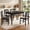 Gray, variant on ELLEGNT 5-Piece Farmhouse Dining Set for 4, Kitchen Table w/ Upholstered Chairs, Rubber Wood Legs, Brown