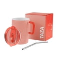 thumbnail image 3 of Paquete con 10 piezas de Taza de cerámica con tapa push y popote naranja 12.5 x 13 x 8.9, 3 of 5