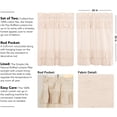 thumbnail image 5 of VHC Brands Simple Life Ruffled Cotton Tier Curtain Pair, Natural Creme, 5 of 5