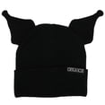 thumbnail image 5 of Kuromi Cuffed knitted Embroidered Logo With 3D Plush Ears Beanie Hat, 5 of 5