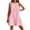 Pink, variant on Ashirexll Sundresses for Women, Womens Summer Dresses, Fashion Fallow Sleeveless Solid Color Waistcoat Hollow Out Dresses