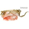 thumbnail image 3 of Genuine natural pink coral carved flower diamond pendant enhancer solid 14k gold, 3 of 6