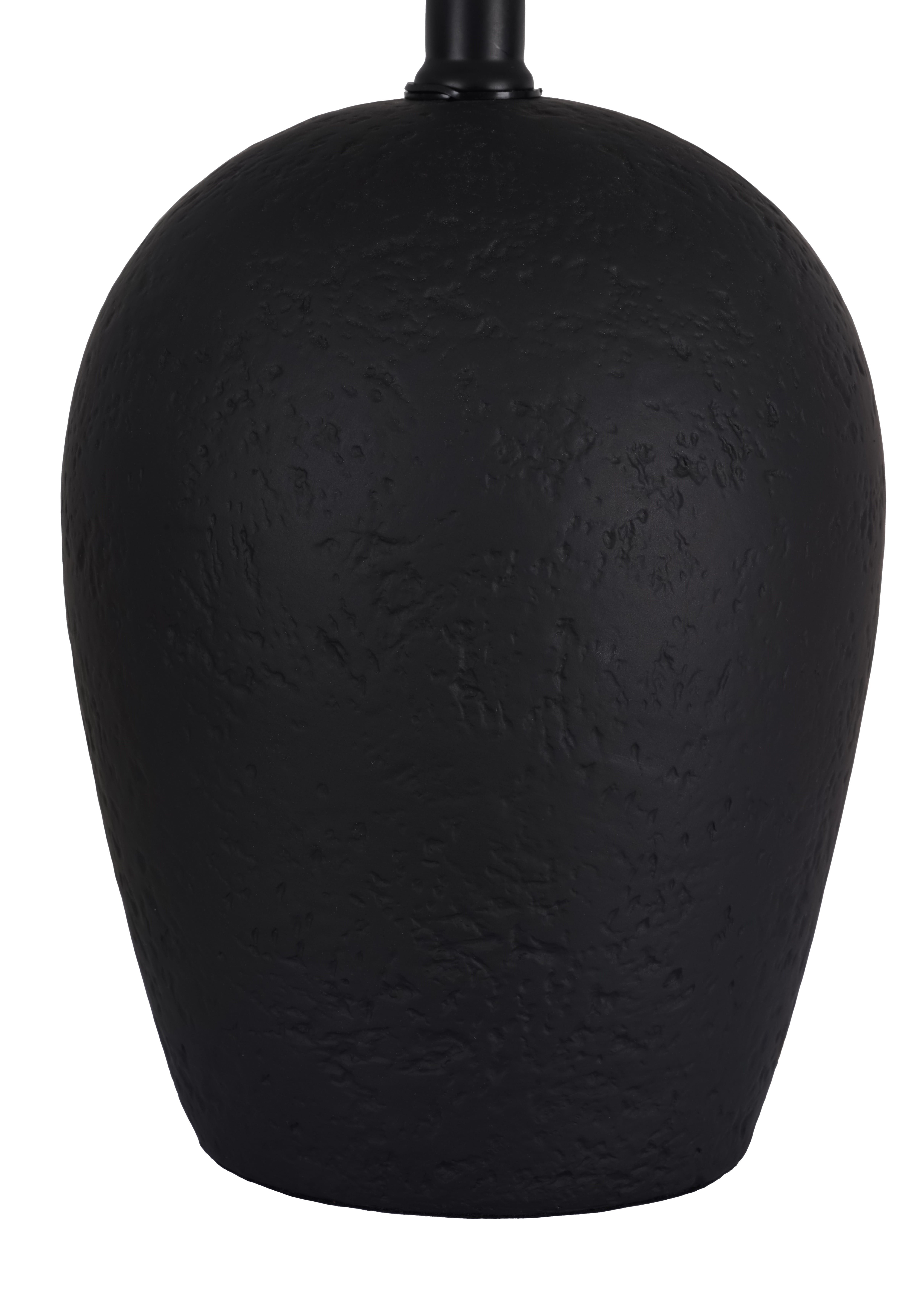 Better Homes & Gardens 18"H Ceramic Urn Style Table Lamp, Matte Black Finish, with White Linen Empire Shade