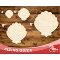 thumbnail image 3 of Unfinished Wood Clam Sea Shell Shape 18" / 1/4", 3 of 3