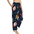 thumbnail image 2 of Balery Spaceships and Stars print Women's Pajama Pants,Ultra Lightweight Pjs,Lounge Pant-XX-Large, 2 of 9