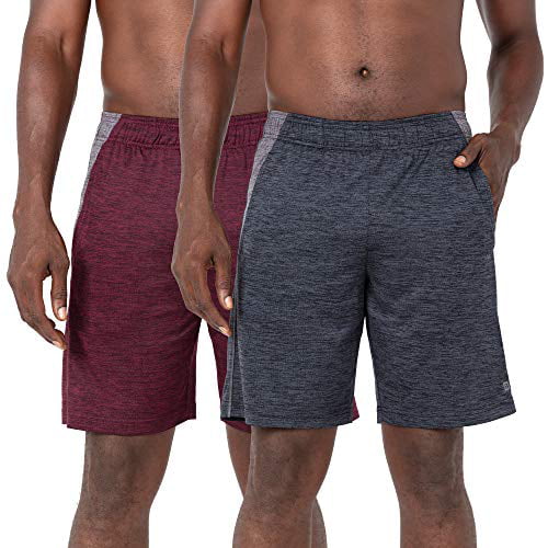 Layer 8 Men's Short Quickdry Athletic 9 and 10 Inch Inseam Extra Mile Short with Two Side Pockets