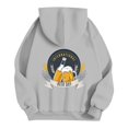 thumbnail image 6 of Women's Oktoberfest Printed Drop Shoulder Hoodie for Everyday Wear and Casual in Autumn/Winter Season Gray XL, 6 of 7