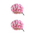 thumbnail image 2 of sweethay Gorro de dormir de noche para niños, gorro de dormir de satén, gorro de dormir para el hogar, fruta rosa fruta rosa 2Conjunto, 2 of 6
