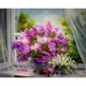 thumbnail image 1 of Cuadros Decorativos Pintura por números Kit Craft DIY Flores moradas Digital Oil Art Picture Decor Ehuebsd Nuevos Originales, 1 of 8