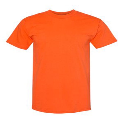 Adult 6.1 oz., 100% Cotton T-Shirt BRIGHT ORANGE M