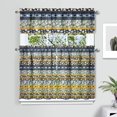 thumbnail image 2 of Kitchen Curtains 36 Inch Short - 3 Panel Set, Rod Pocket Window Curtain, Boho Floral Tribal Style, 100% Polyester for Farmhouse, Kitchen, Cafe, Bedroom, Easy Wash, 2 of 6