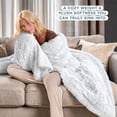thumbnail image 3 of Bare Home Shaggy Blanket - 50" x 60" - Ultra Soft Fleece - Throw, White, 3 of 7