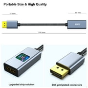 BENFEI 4K DisplayPort to HDMI Adapter Cable, (2K 60Hz, 1080p 120Hz) Uni-Directional Display Port to HDMI Monitor Converter Compatible for HP, Dell, GPU, AMD, NVIDIA, More. Male to Female
