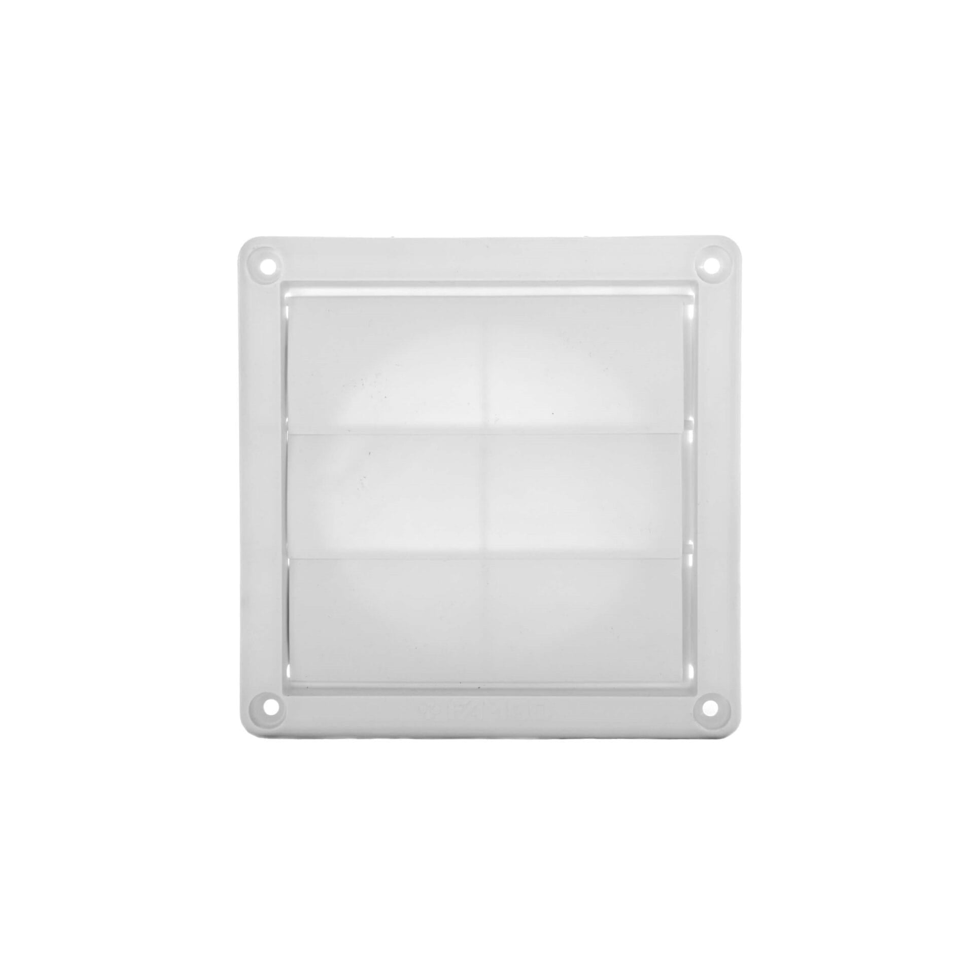 FAMCO Plastic Dryer Vent Cover for Home, Movable Louvers (4 inch, White)