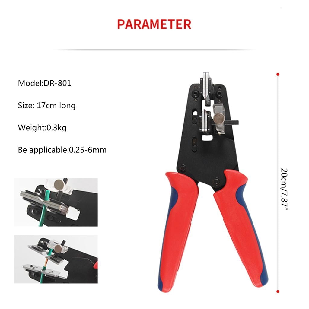 CEORPER DR-801 Automatic Wire Stripper Tool 0.25,0.75,1.5,2.5,4,6mm² Cable Stripper