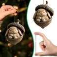 thumbnail image 2 of CoreLiving Forest Animal Acorn Ornaments, Acorn Dreams Christmas Ornaments, Cozy Woodland Animal Pendants with Pine Cone, for Xmas Tree, Wreaths, Garland Decor, 2 of 7