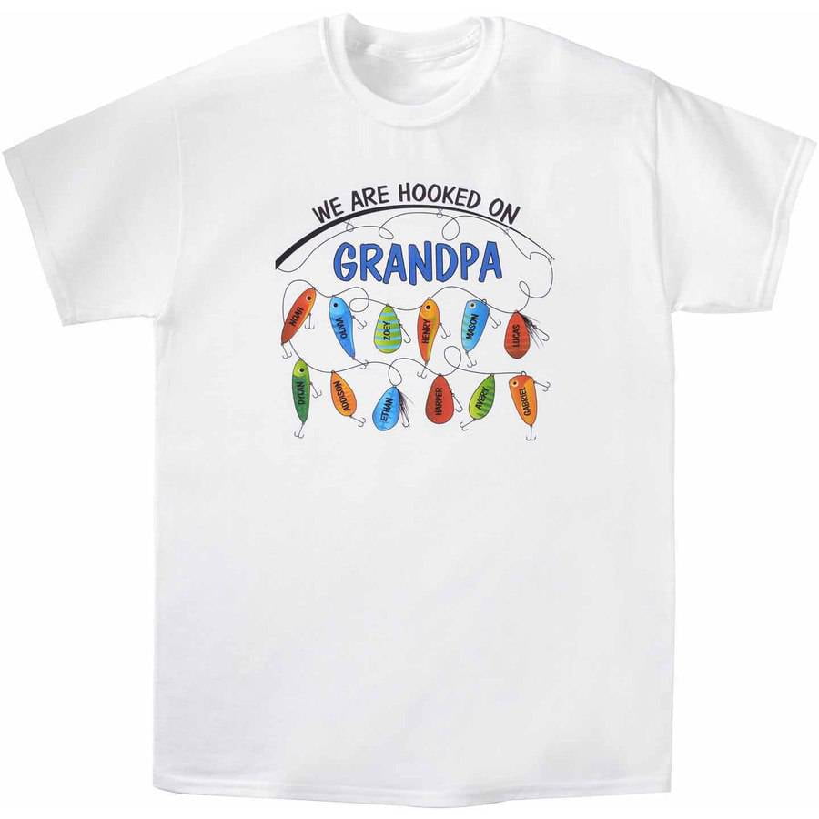 Download Personalized Hooked On Grandpa T-shirt - Walmart.com ...
