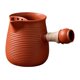 thumbnail image 4 of Tetera de cerámica para agua hirviendo, tetera de hojas sueltas, duradera, con asa lateral Rojo 350ml, 4 of 9