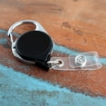 thumbnail image 5 of Professional Twist Free Carabiner Badge Reel with Long 34" Reach - Round No Twist Retractable Lanyard Clip for Crafting, Office & Government Premium Badge Holders by Specialist ID (Black), 5 of 6