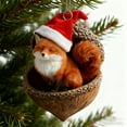 thumbnail image 5 of Taicans forest Animal Acorn Christmas Tree Ornaments - Woodland Critters in Acorn Shells,Santa Hats,Holiday Decorations for Xmas Tree,Festive Hanging Decor,Christmas Gifts, 5 of 6