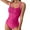 A01-Hot Pink, variant on One Piece Bathing Suit Pink Bikini Tummy Control Bathing Suits for Women Solid Swimsuits