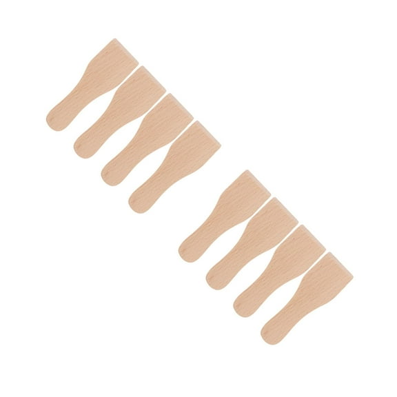 FRCOLOR 8 pcs  Natural Wooden Spatula Small Wood Butter Cream Scraper Cooking Shovel Kitchen Utensil Wooden Cooking Spatula Set Pizza Turner