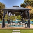 thumbnail image 4 of Leadbon 10’ x 10’ Hardtop Canopy Gazebo, Weather Resistant, 4 of 7