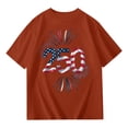 thumbnail image 4 of FYDUU T-Shirts Filles 4 Juillet T-Shirts Été T-Shirts Oversize T-Shirts Graphiques Jour de l'Indépendance T-Shirts Col Rond Manches Courtes T-Shirts Décontractés Hauts T-Shirts Élégants, 4 of 4