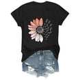 thumbnail image 3 of outfmvch Sunflower Shirts for Women,Shirts for Women,Sunflower Butterfly Printed Shirt,Short Sleeve Shirts for Women,Graphic T-shirt,Workout T Shirts Plus Size Tops Trendy Clothes 2025 Spring Tee, 3 of 8