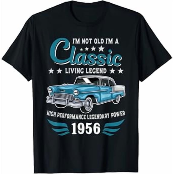 Vintage Birthday Gifts 1956 Birthday Classic Car For Legends Born In 1956 Hot Trending T-Shirt Unisex S To 5Xl
