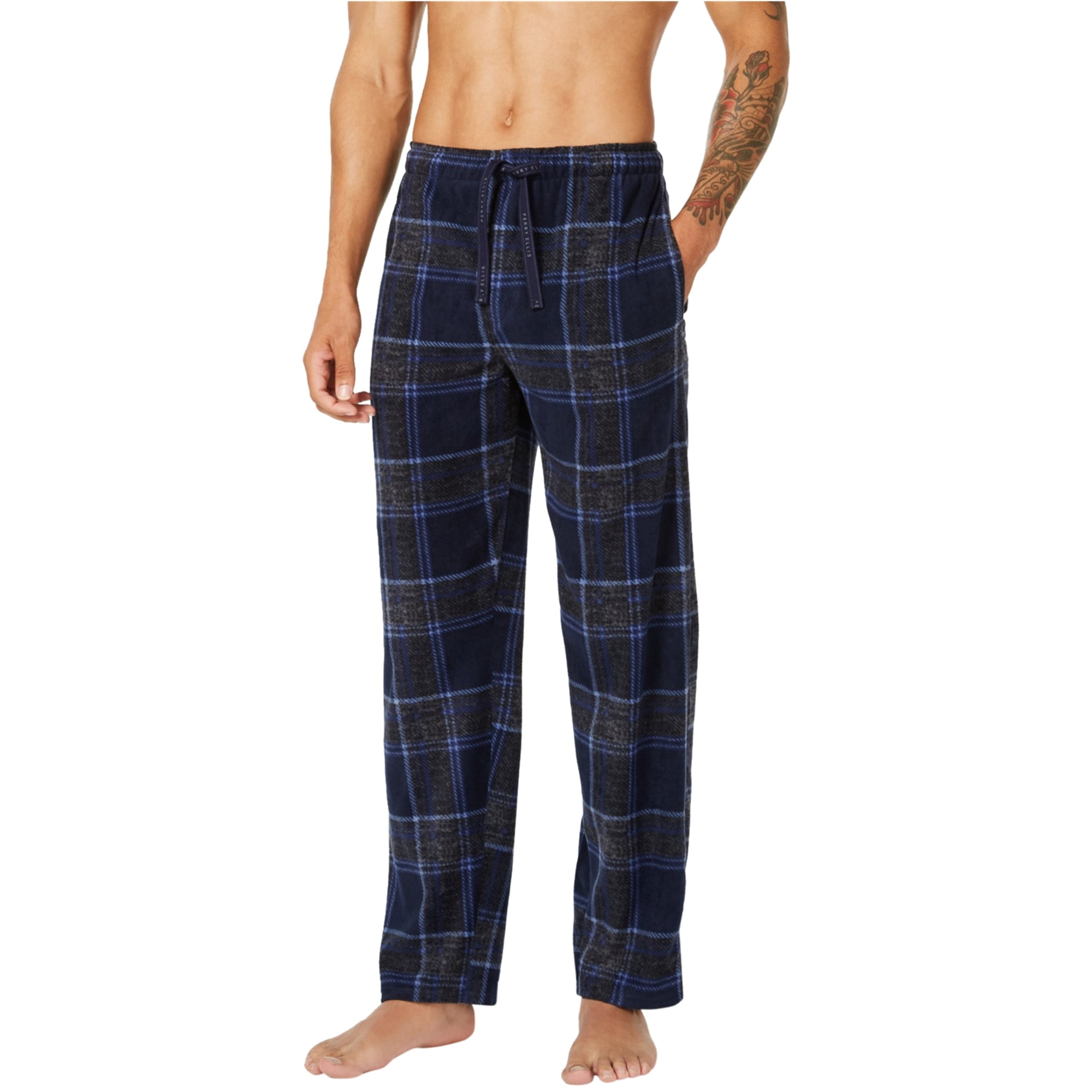 Perry Ellis - Perry Ellis Mens Plaid Pajama Lounge Pants, Grey, Medium ...