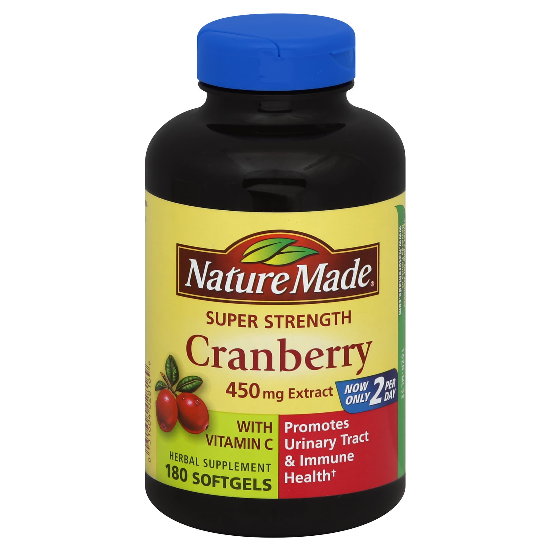 NATURE MADE Cranberry Extract, Super Strength, 450 mg, Softgels, 180.0