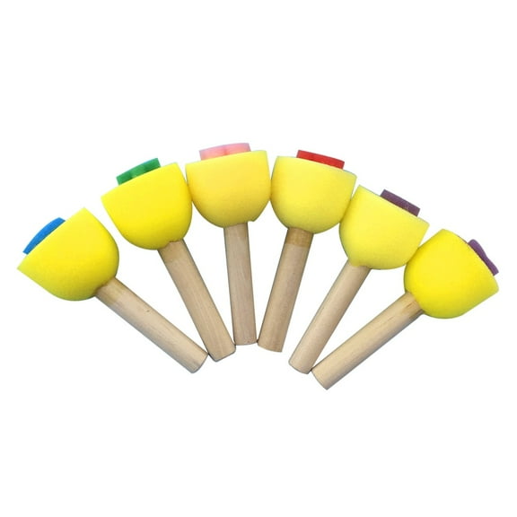 6Pcs Sponge Paint Rollers Brayers Kids Painting Rolls Stamper Set Painters Artists Drawing Tools