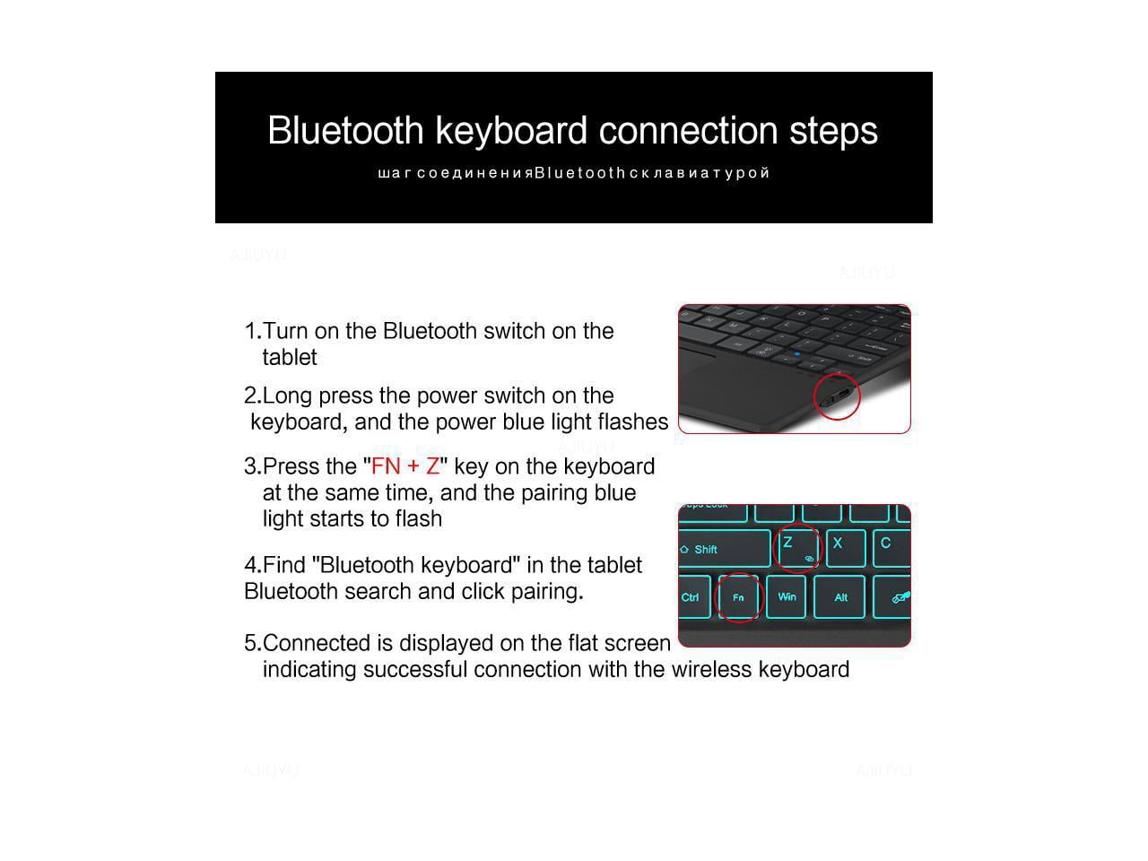 Type Cover for 13 inch Microsoft Surface Pro 9 / Pro 8 / Pro X, Portable Bluetooth 5.1 Wireless 7-Color Backlit Surface Pro 9/8/X Keyboard with Touchpad/Pencil Holder/Built-in Rechargeable Battery