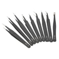 thumbnail image 1 of Accuracy Tweezer, Tweezer Set Pointed Curved Non Slip 9PCS High Hardness Ergonomic  for Maintenance, 1 of 7
