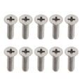 thumbnail image 2 of 10 Piezas de 5/16 Pulgadas Plana de de Grado 1 Tornillos para Desalinización de Agua x 15 mm Gloria Tornillos de máquina de titanio M4, 2 of 9