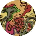 thumbnail image 1 of Ahgly Company Indoor Round Patterned Caramel Brown Area Rugs, 6' Round, 1 of 6