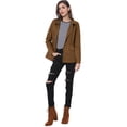 thumbnail image 4 of Chaqueta Utilitaria Ligera Con Bolsillos Con Solapa En La Cintura Con Cordón Para Mujer marrón XS, 4 of 6