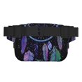 thumbnail image 3 of Disketp Dreamcatcher With Colorful Feathers Riñonera de Doble Capa, Bolsa de Cintura Ajustable para Viajes, Correr y Senderismo, Riñonera Ligera para Hombre y Mujer, 3 of 9