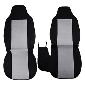 Driver & Passenger Black & Gray Seat Cover Replacement for 2004-2012 Ford Ranger 60/40 High Back Bench